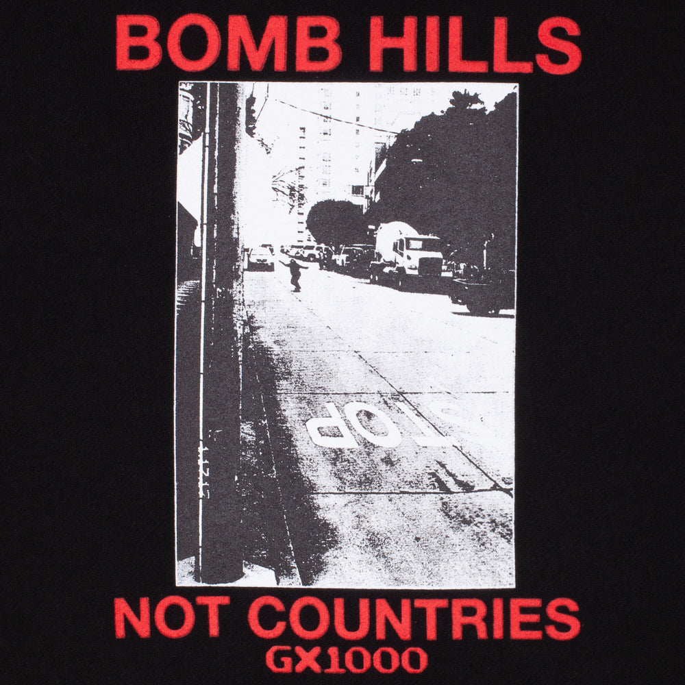 GX1000 Bomb Hills Not Countries Hoodie Black/Red