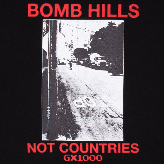 GX1000 Bomb Hills Not Countries Hoodie Black/Red