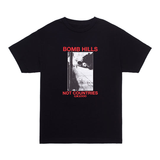 GX1000 Bomb Hills Not Countries Tee Black/Red
