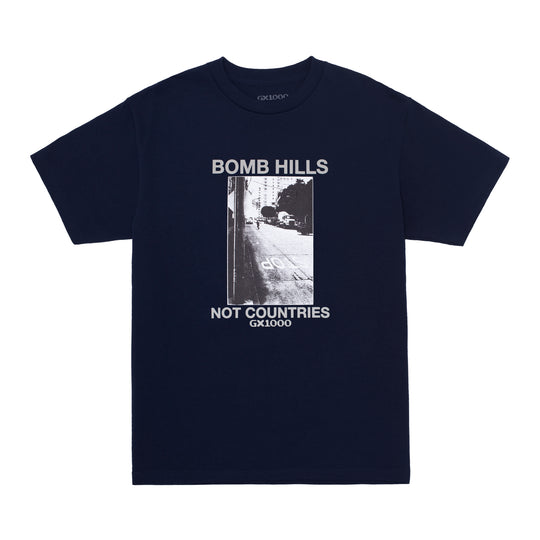 GX1000 Bomb Hills Not Countries Tee Navy