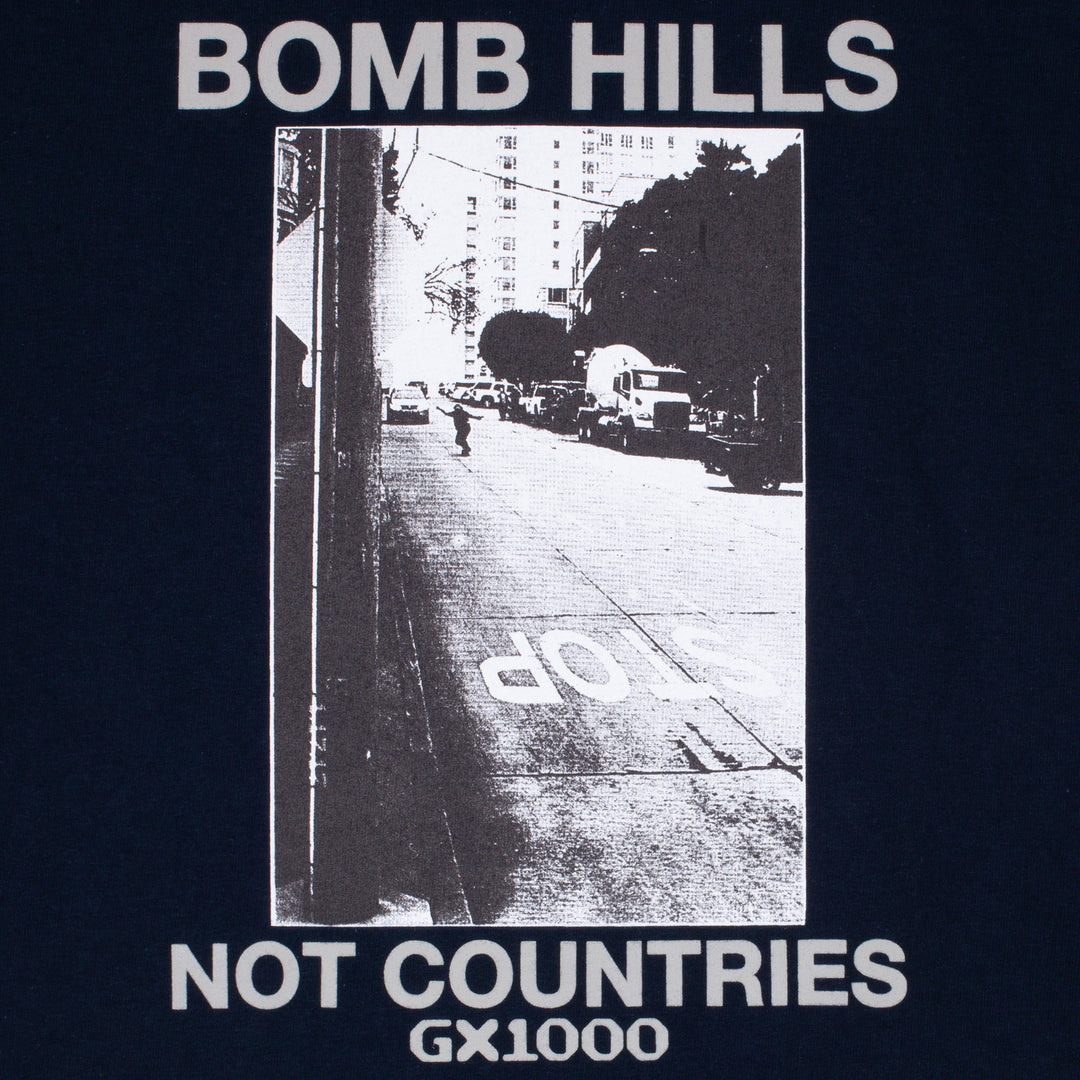 GX1000 Bomb Hills Not Countries Tee Navy