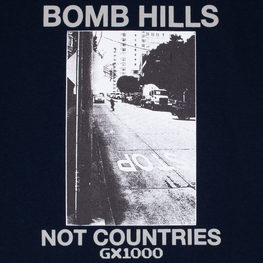 GX1000 Bomb Hills Not Countries Tee Navy