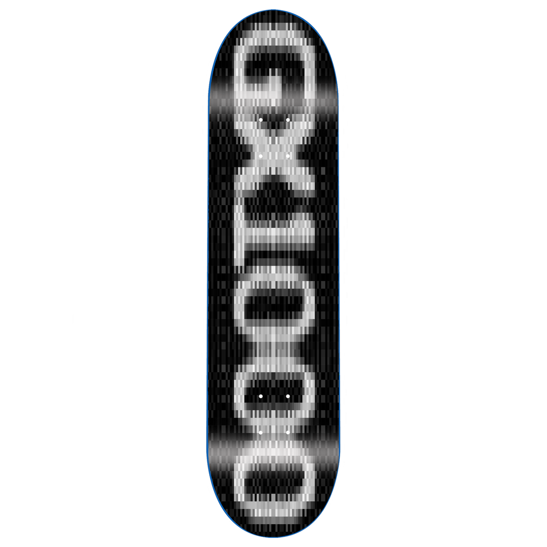 GX1000 OG Logo Blur Black Skateboard Deck 8.5