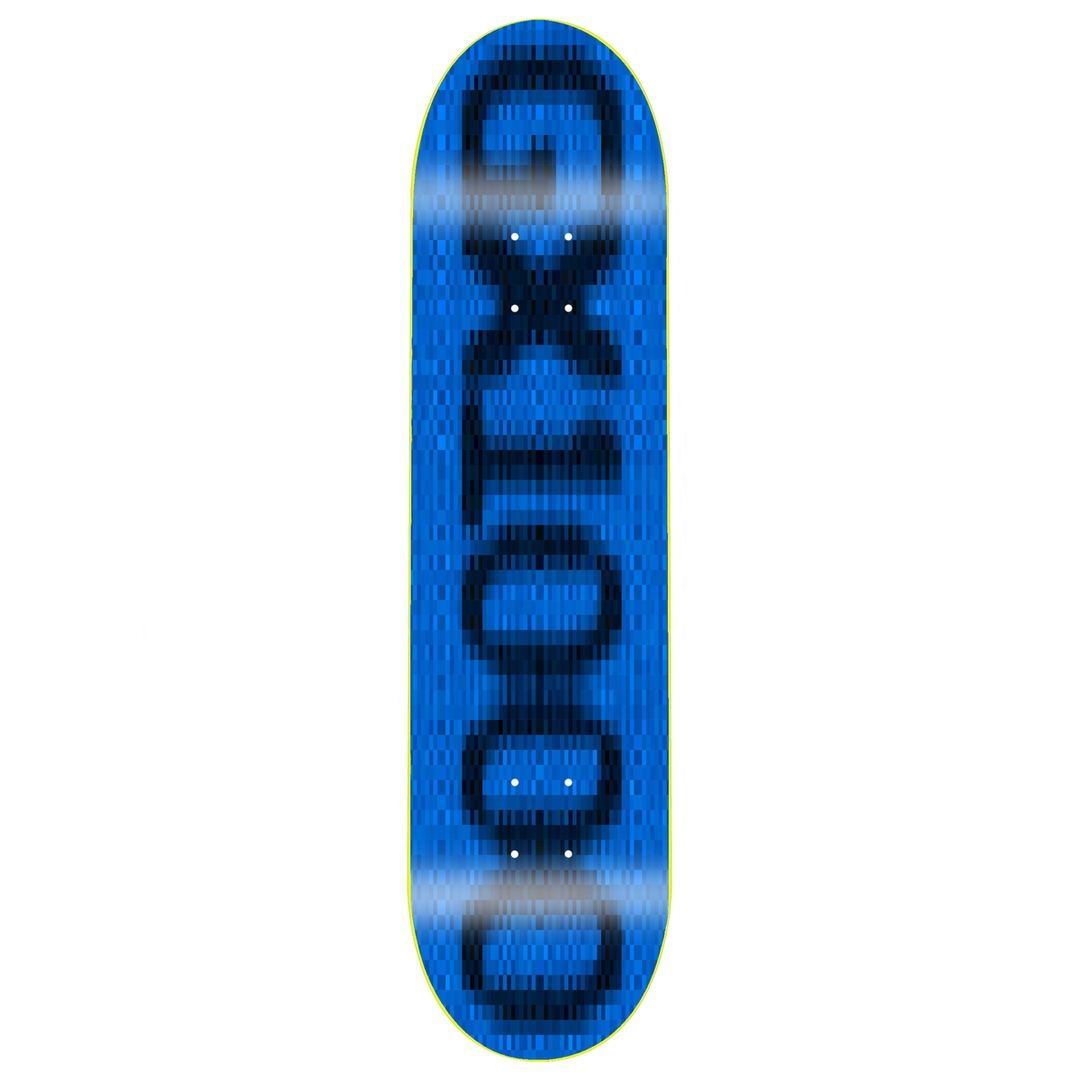 GX1000 OG Logo Blur Blue Skateboard Deck 8.0