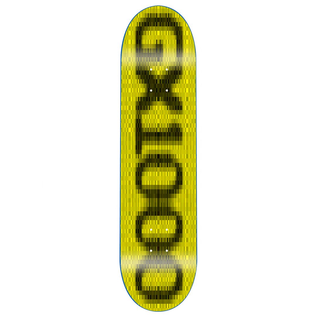 GX1000 OG Logo Blur Yellow Skateboard Deck 8.375