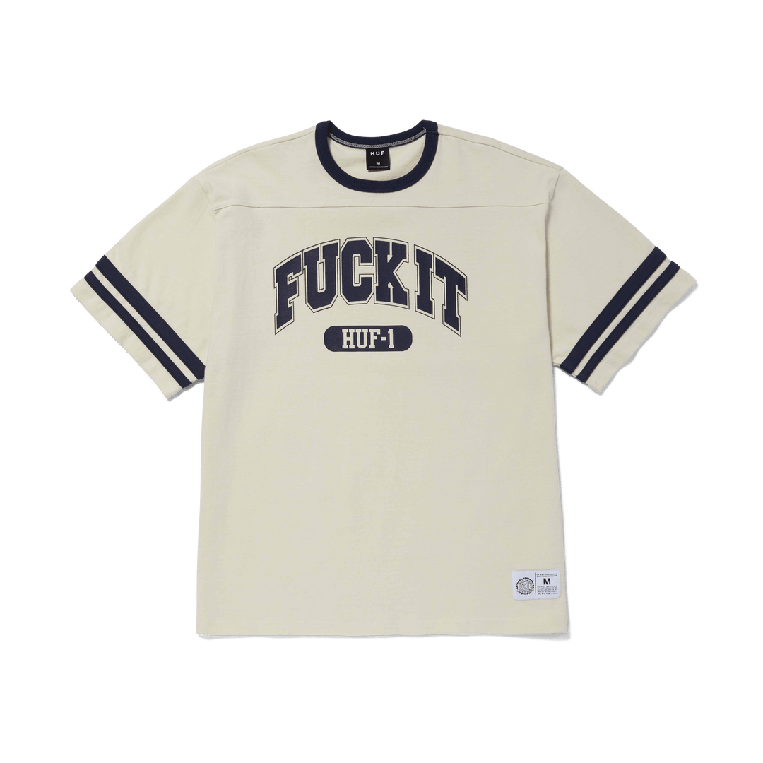 HUF Fuck It Football Shirt Ivory - Impact Skate