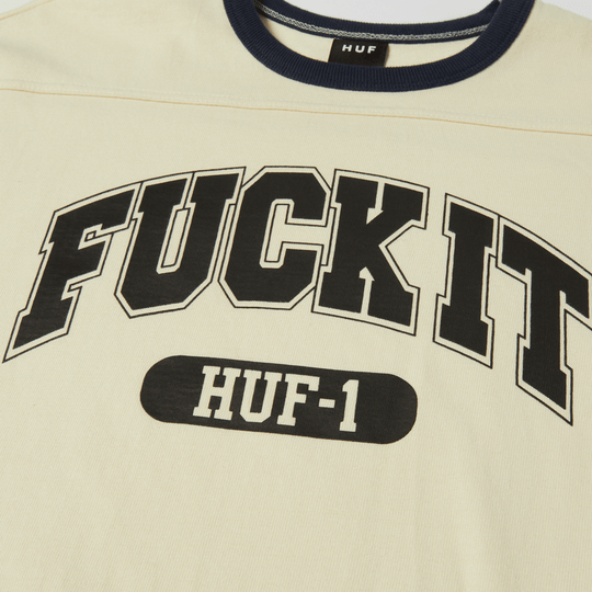 HUF Fuck It Football Shirt Ivory - Impact Skate