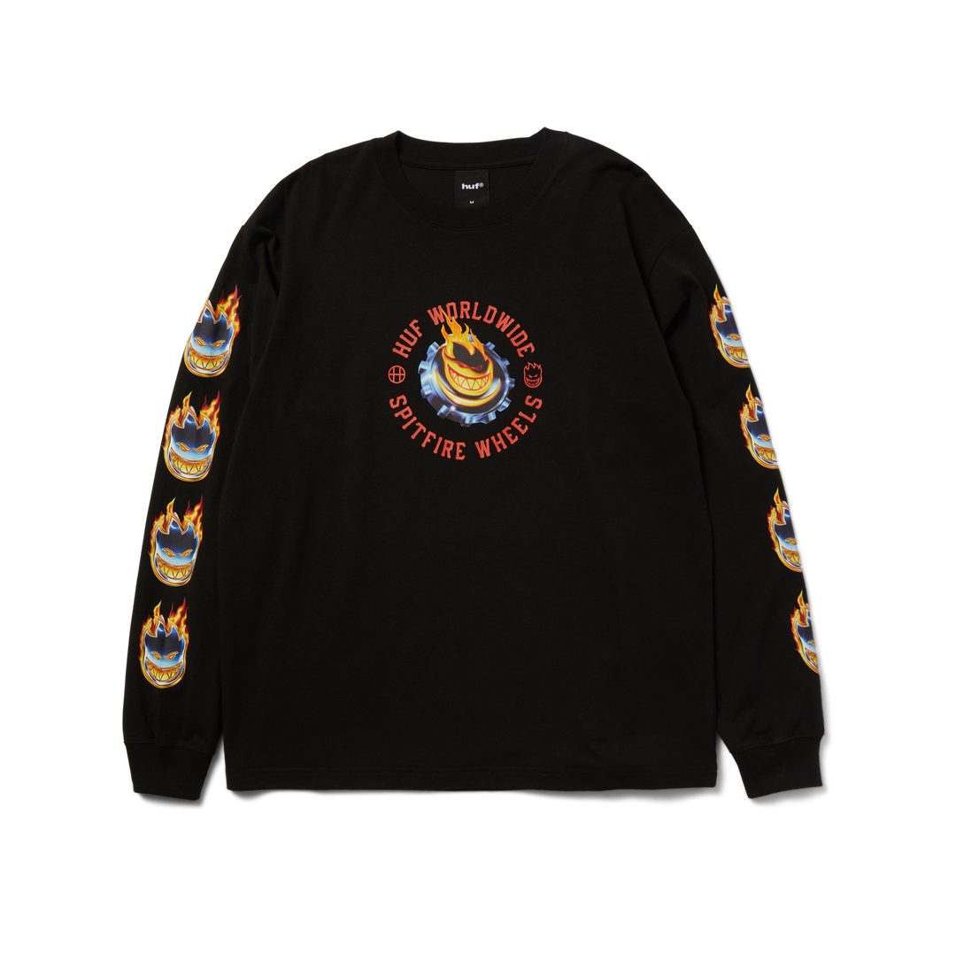 HUF x SPITFIRE Chrome Head Longsleeve Black