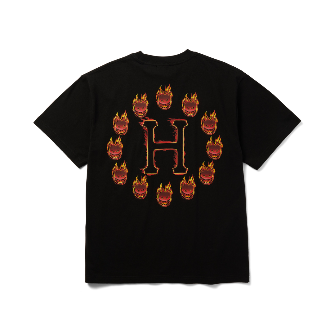 HUF x SPITFIRE Flame Galaxies Tee Black