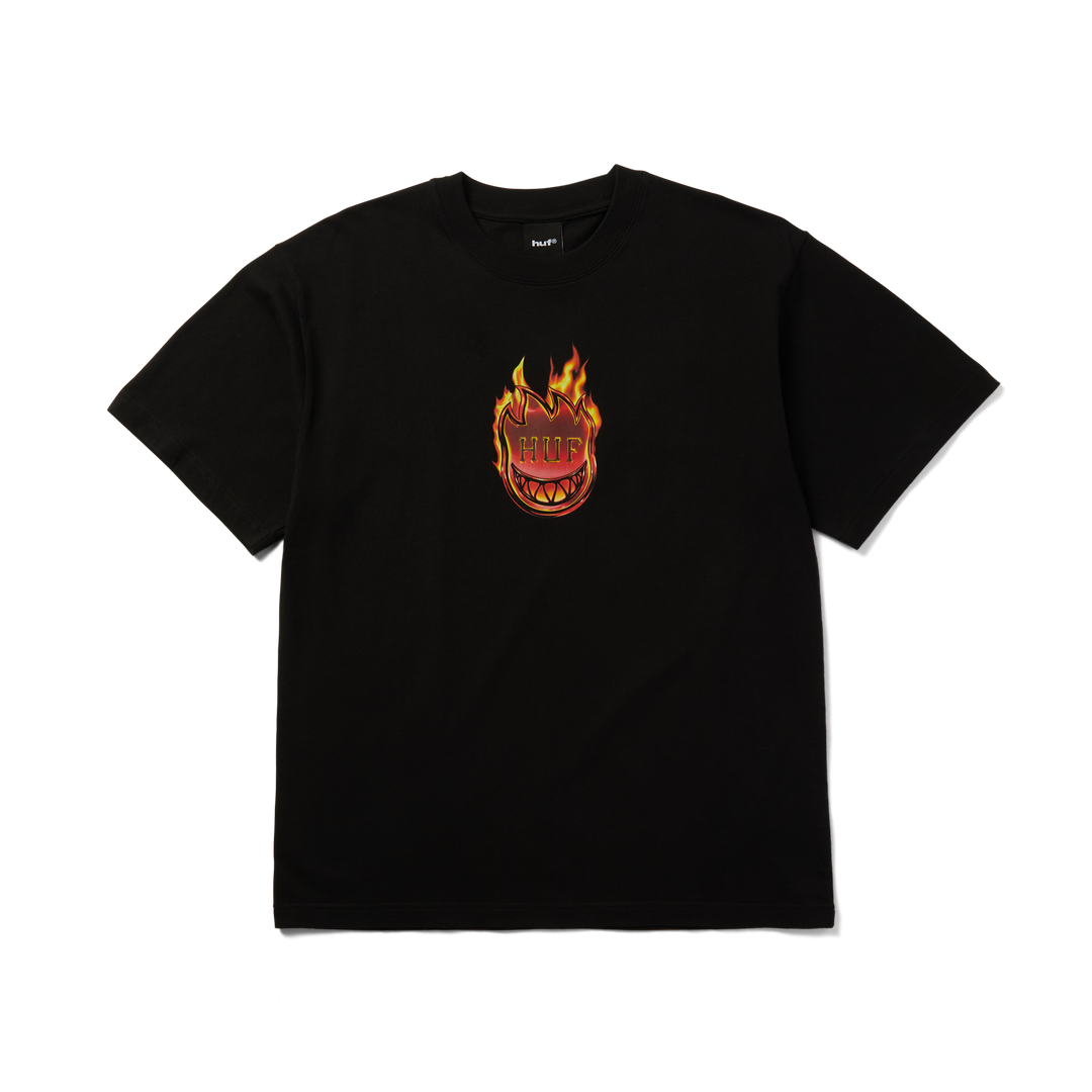 HUF x SPITFIRE Flame Galaxies Tee Black
