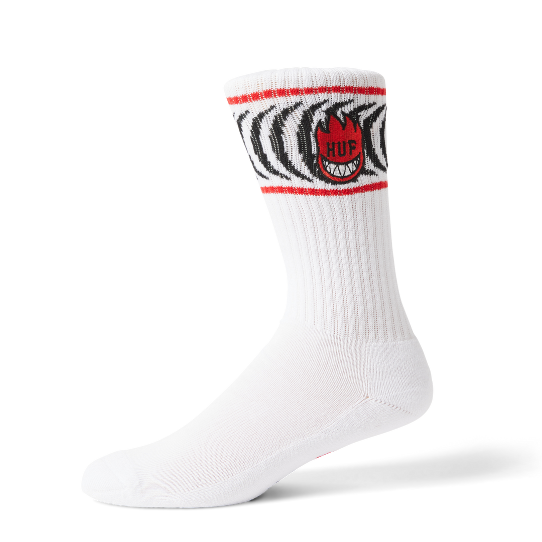 HUF x SPITFIRE Spiral Socks White