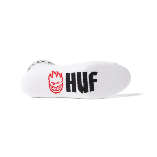 HUF x SPITFIRE Spiral Socks White