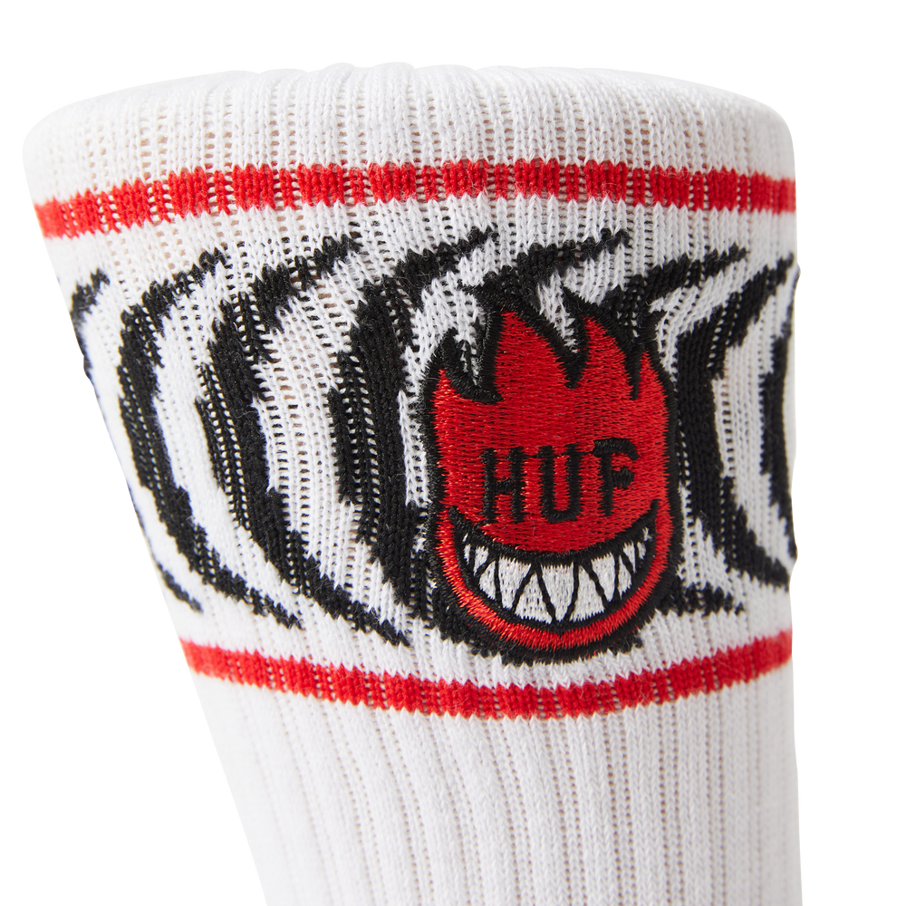 HUF x SPITFIRE Spiral Socks White