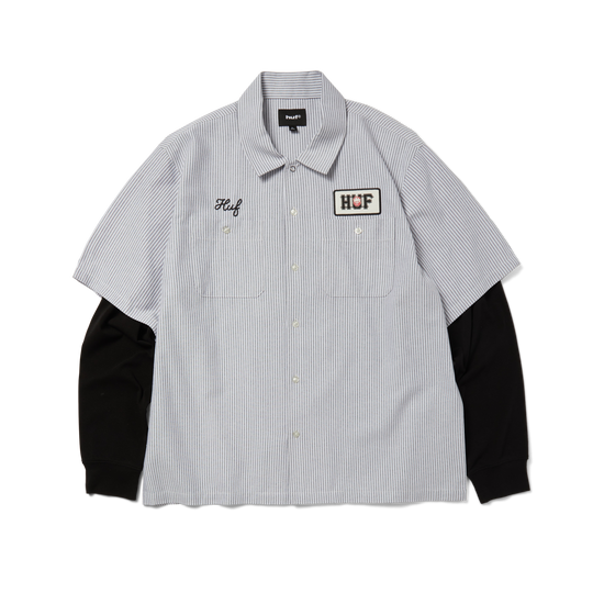 HUF x SPITFIRE Union Work Shirt Black/White