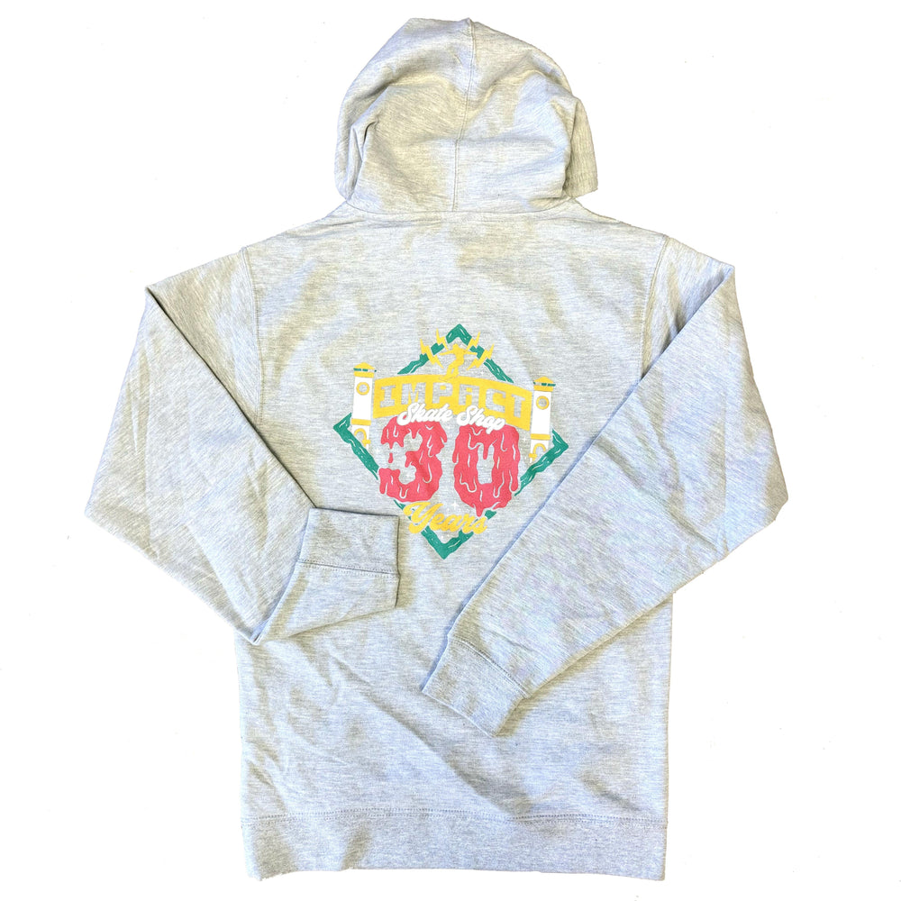 IMPACT 30 Years Hoodie Grey Heather - Impact Skate