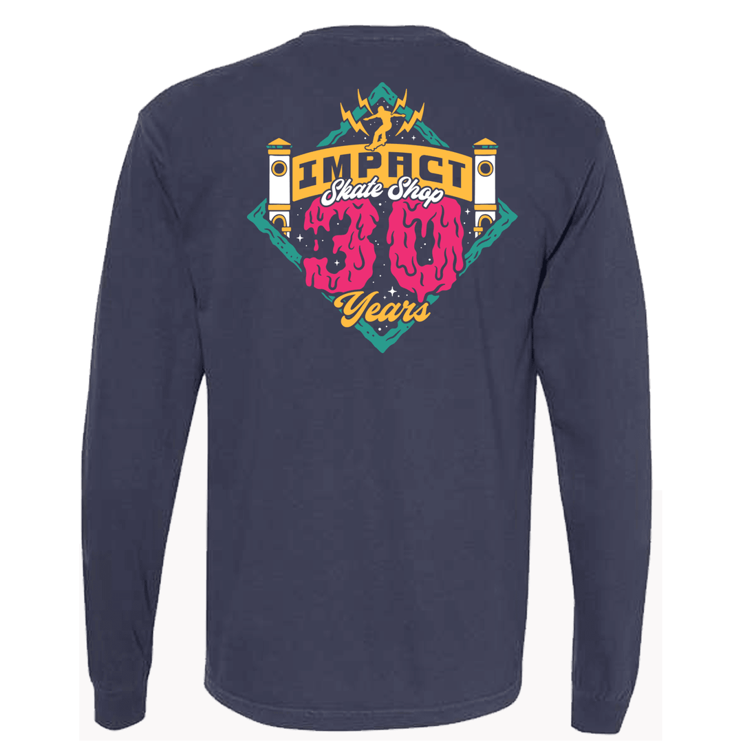 IMPACT 30 Years Longsleeve Navy - Impact Skate