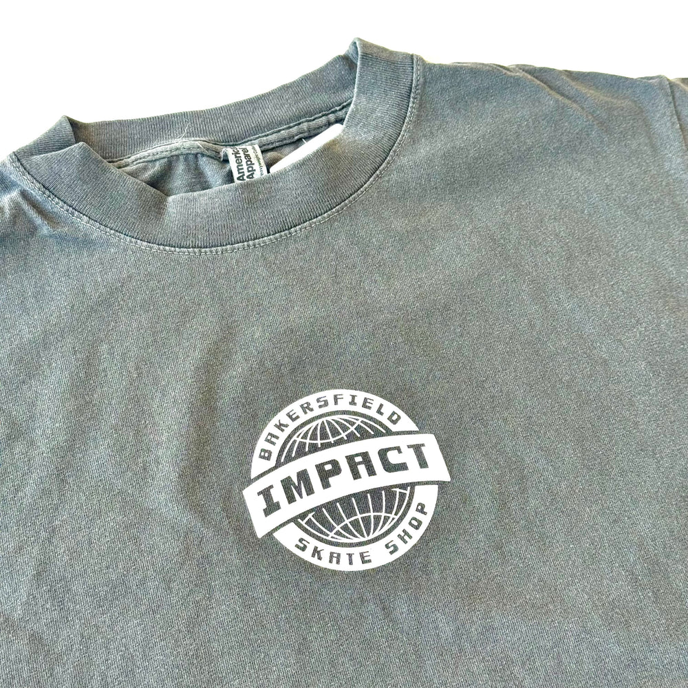 IMPACT Badge Garment Dyed Tee Washed Black