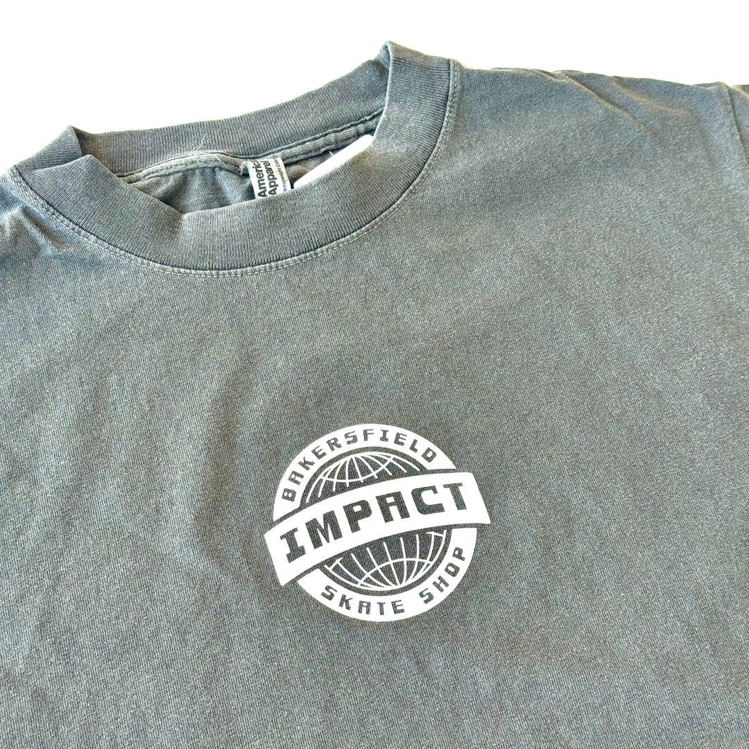 IMPACT Badge Garment Dyed Tee Washed Black