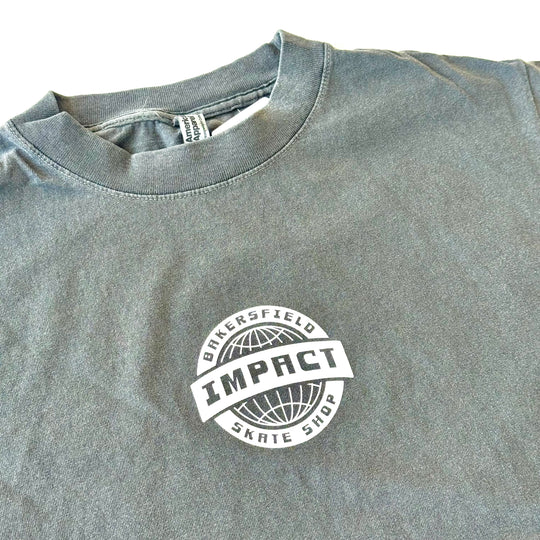 IMPACT Badge Garment Dyed Tee Washed Black
