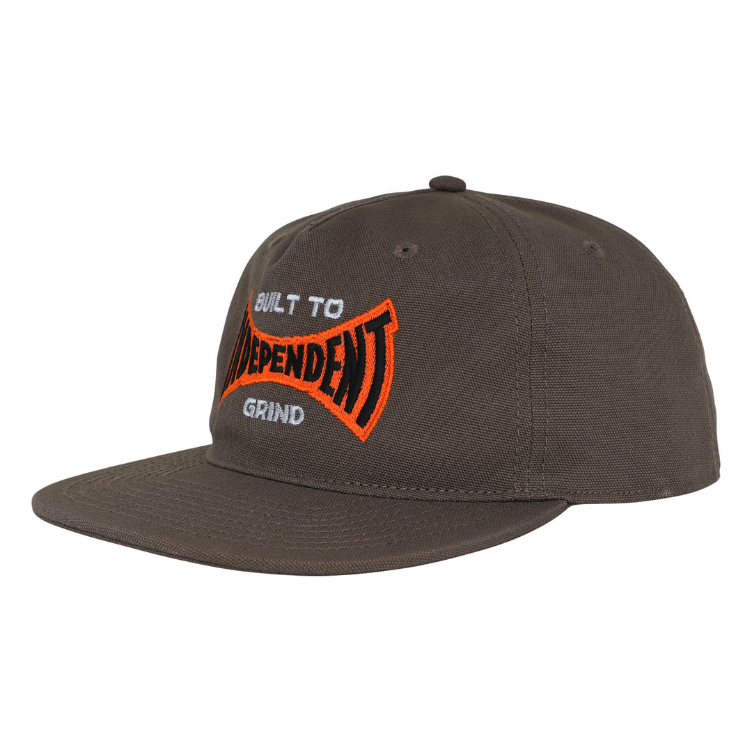 INDEPENDENT Built to Grind Span Snapback Hat Walnut