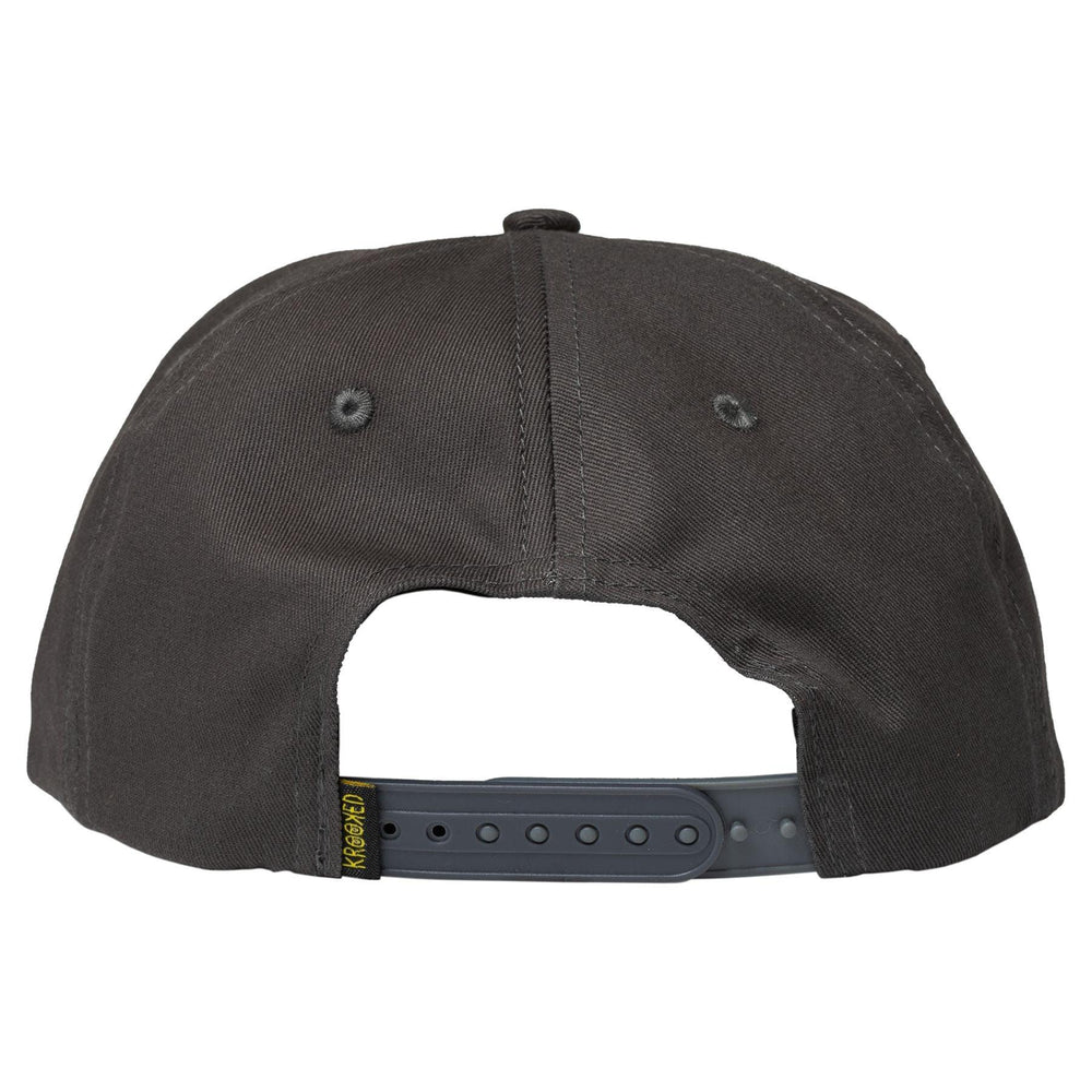 KROOKED Style Snapback Hat Charcoal/Black - Impact Skate