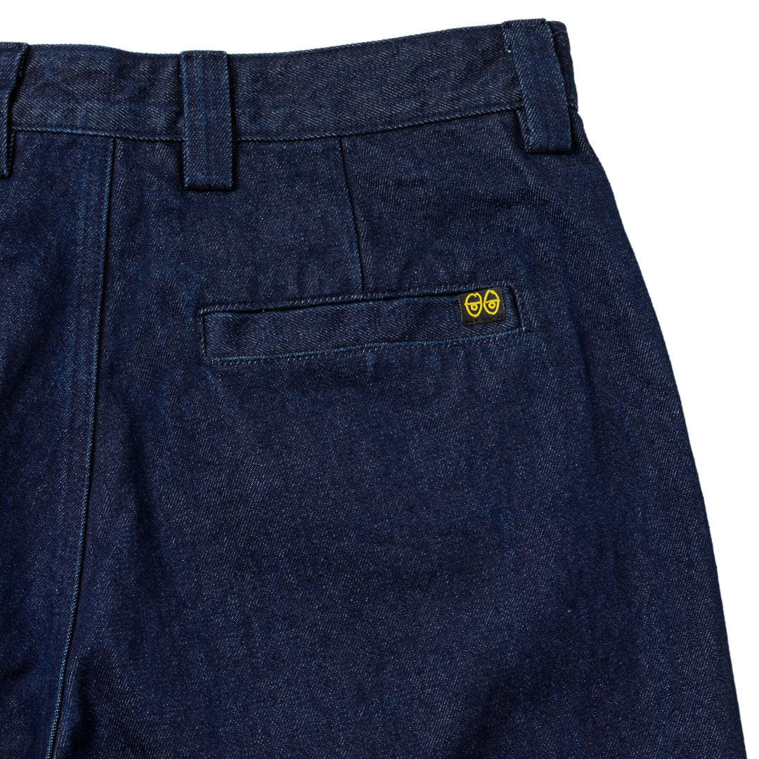 KROOKED Brush Skript Denim Pants Dark Rinse Wash