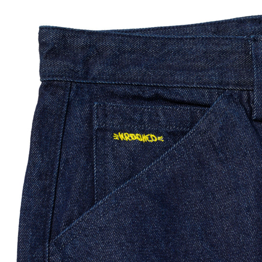 KROOKED Brush Skript Denim Pants Dark Rinse Wash