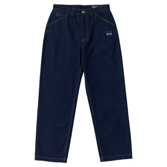 KROOKED Eyes Denim Twill Pants Dark Rinse