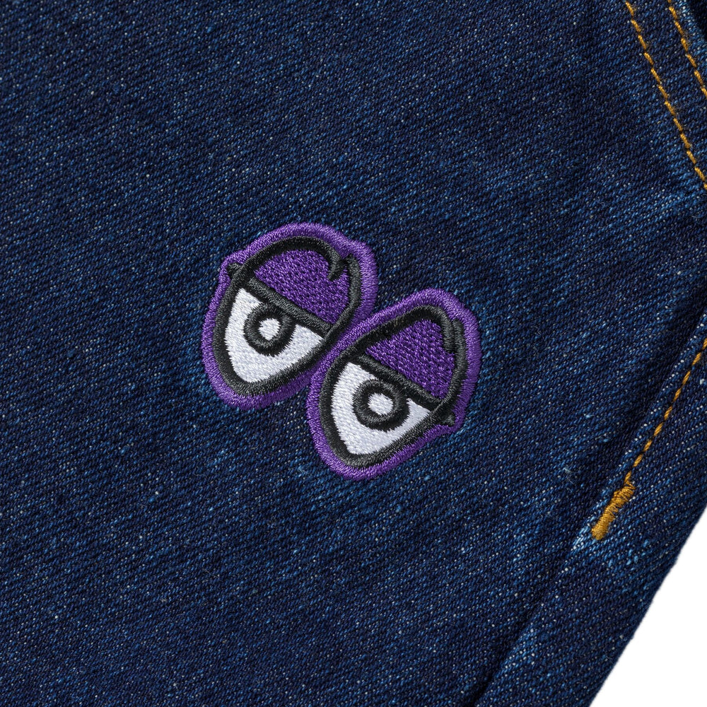 KROOKED Eyes Denim Twill Pants Dark Rinse