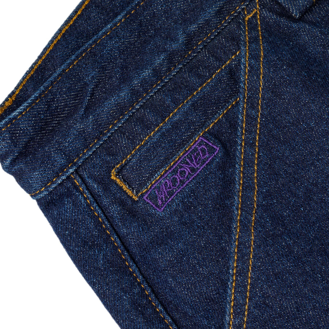 KROOKED Eyes Denim Twill Pants Dark Rinse