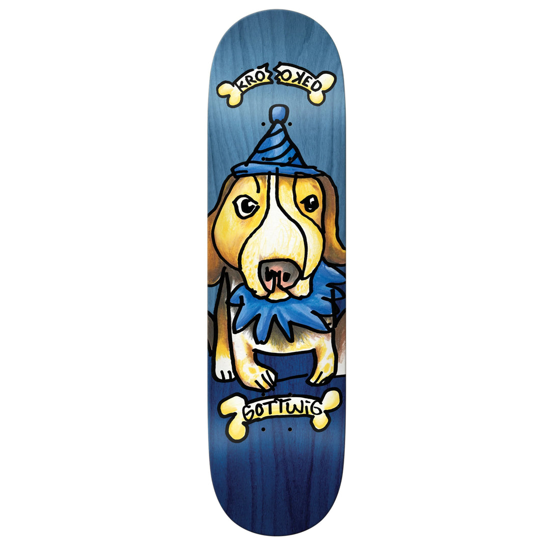 KROOKED Gottwig Blueberry Skateboard Deck 8.25