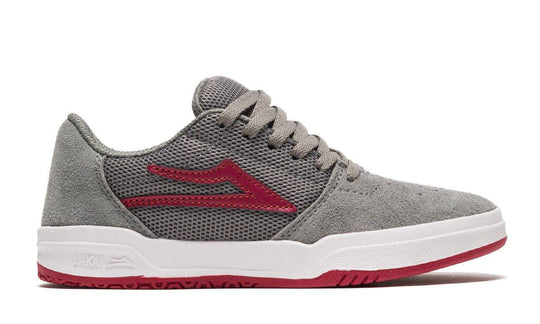 LAKAI Kid's Brighton Grey/Red Suede - Impact Skate