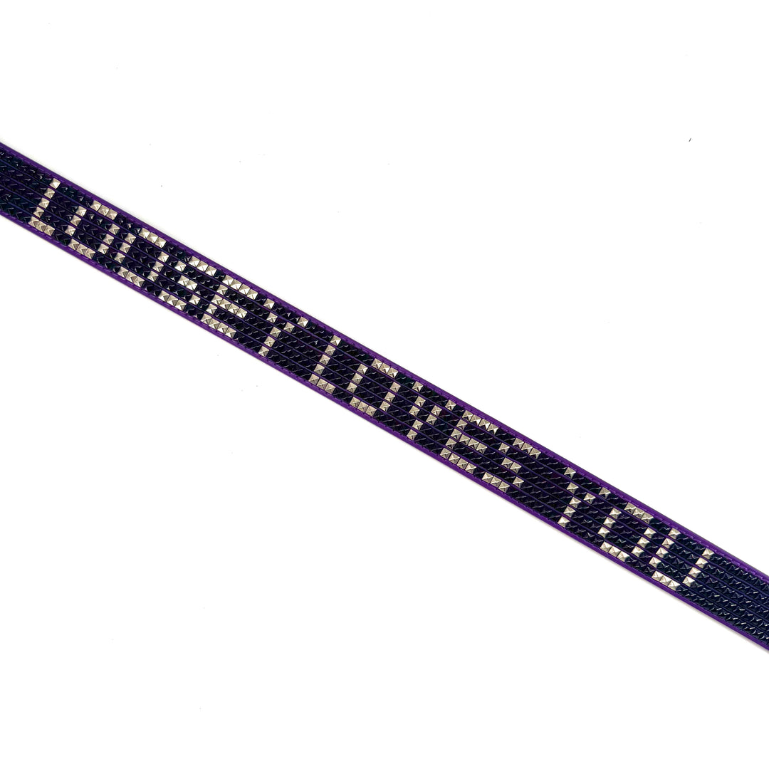 LOOSEY Loves You Studs Belt Dark Purple