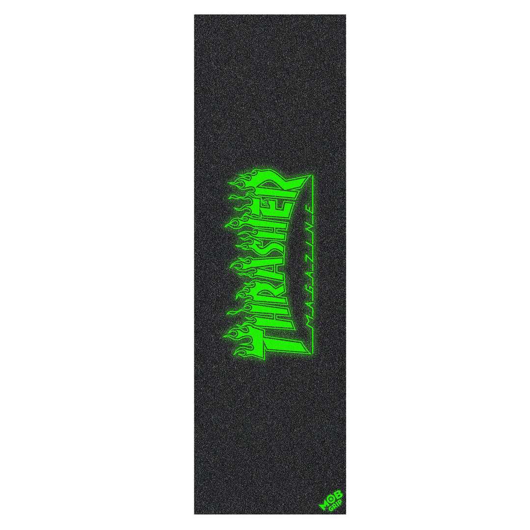 MOB Thrasher Flame Glow Logo Skateboard Griptape Sheet