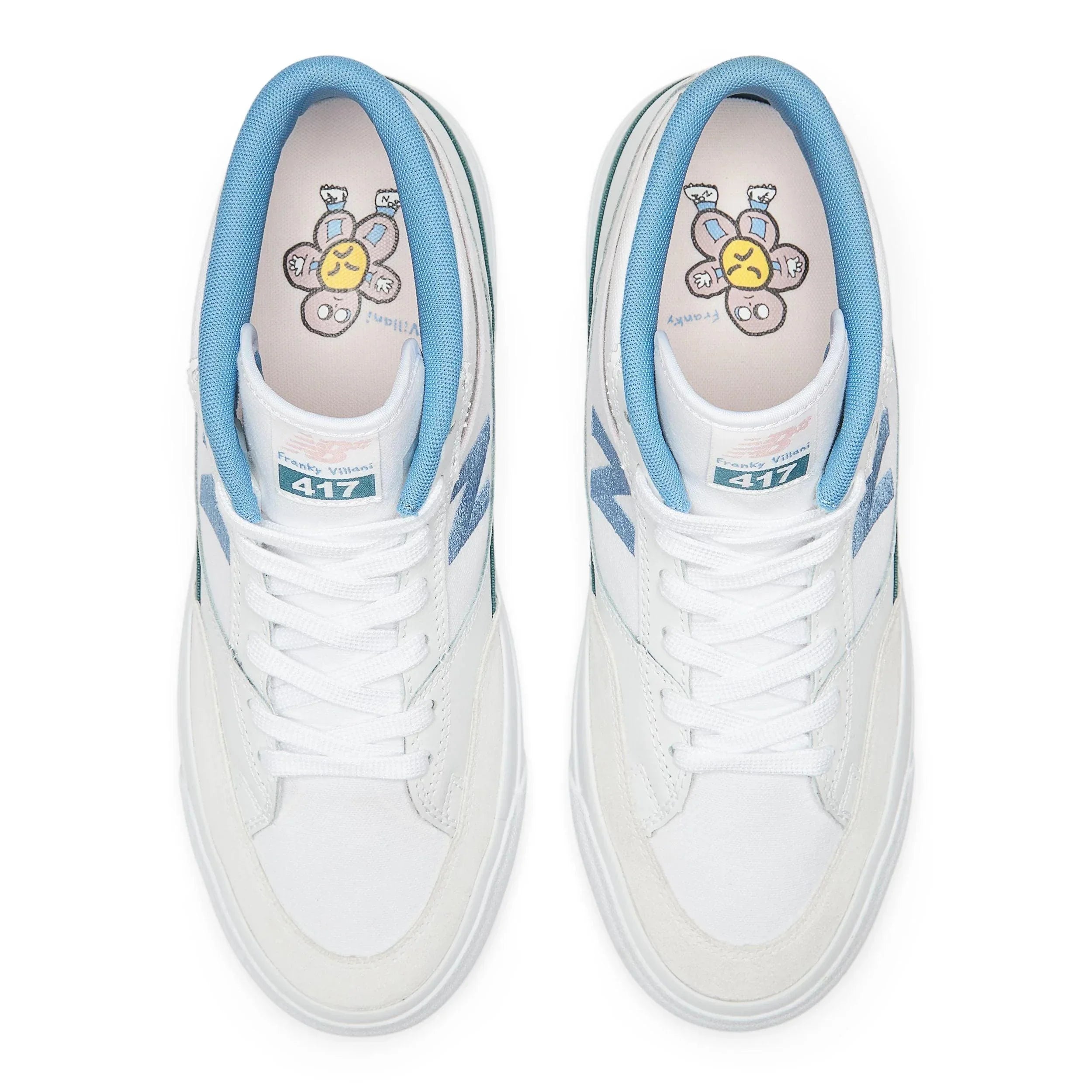 NEW BALANCE NUMERIC Franky Villani 417 White/Blue Skateboard Shoes