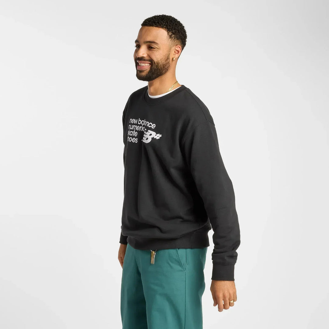 NEW BALANCE NUMERIC French Terry Crewneck Black