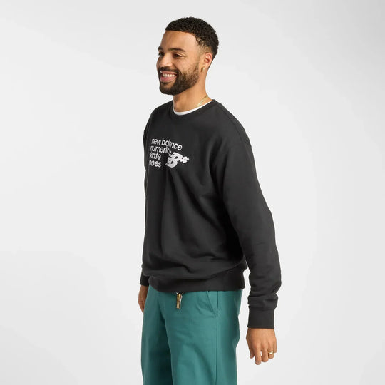 NEW BALANCE NUMERIC French Terry Crewneck Black