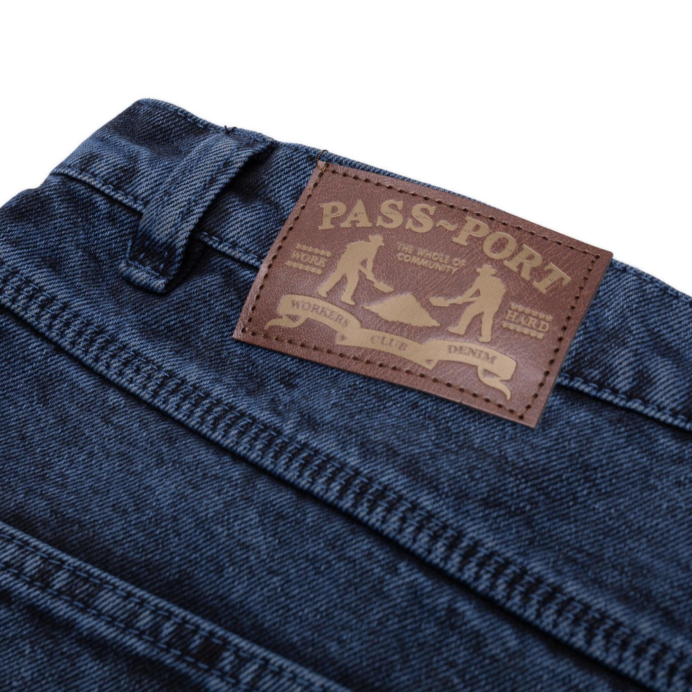 PASS~PORT Workers Club Denim Pants Over-Dye Navy - Impact Skate