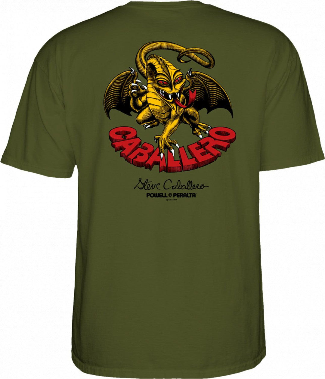 POWELL PERALTA Caballero Dragon II Tee Military Green - Impact Skate