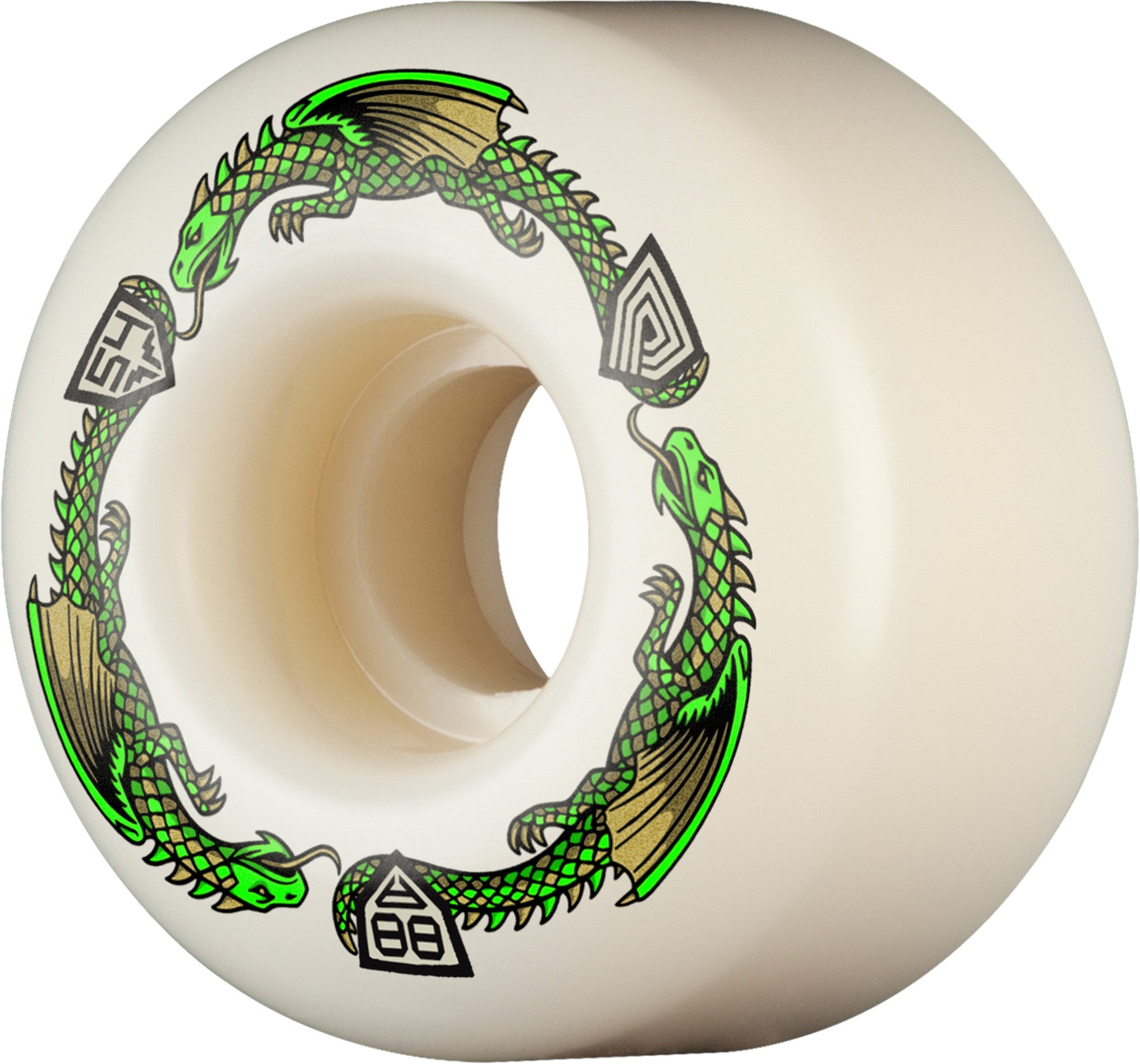 POWELL PERALTA 54mm x 34mm V4 Dragon Formula 88a Skateboard Wheels