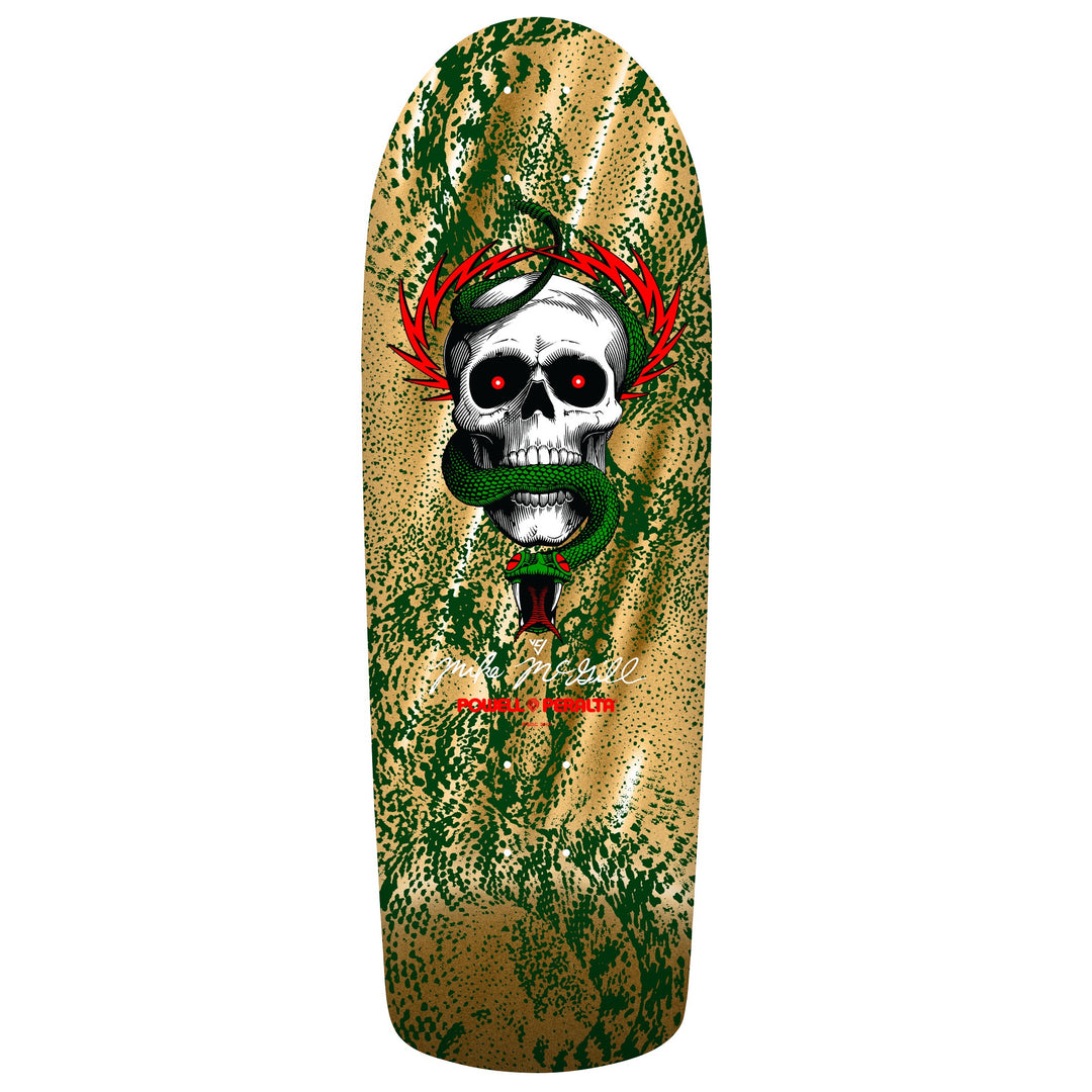 POWELL PERALTA McGill Skull &amp; Snake Green/Gold Foil Deck 10.0