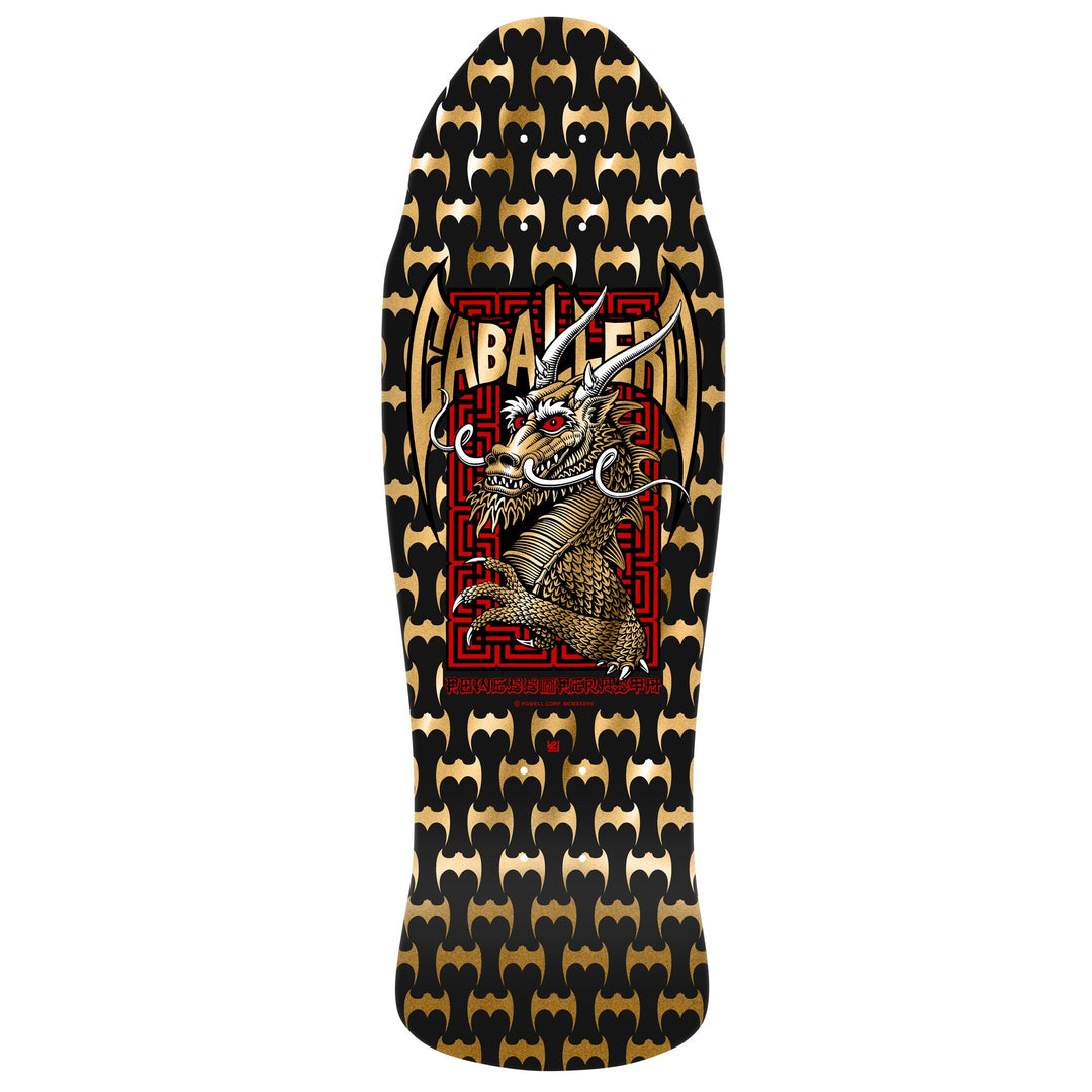 POWELL PERALTA Caballero Street Black/Gold Foil Reissue Deck 9.625