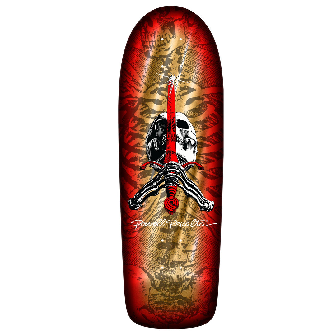 POWELL PERALTA OG Rodriguez Skull &amp; Sword Gold Foil Deck 10.0