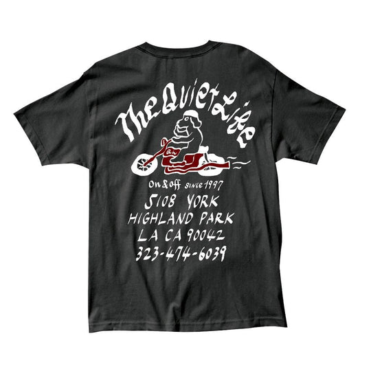 QUIET LIFE Moto Dog Shop Tee Black - Impact Skate