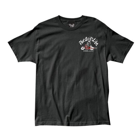 QUIET LIFE Moto Dog Shop Tee Black - Impact Skate