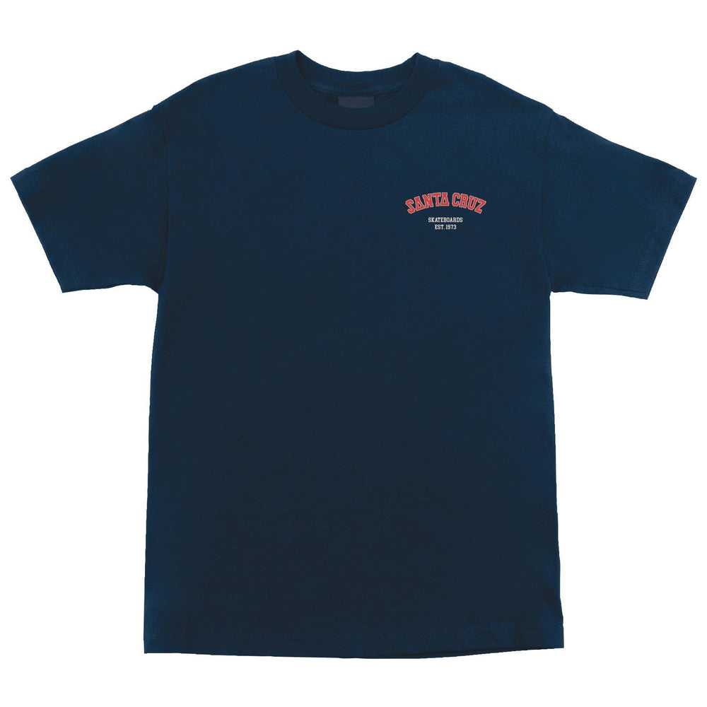 SANTA CRUZ Screaming Foam Hand Tee Navy - Impact Skate