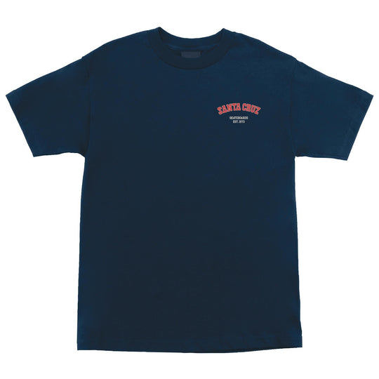 SANTA CRUZ Screaming Foam Hand Tee Navy - Impact Skate