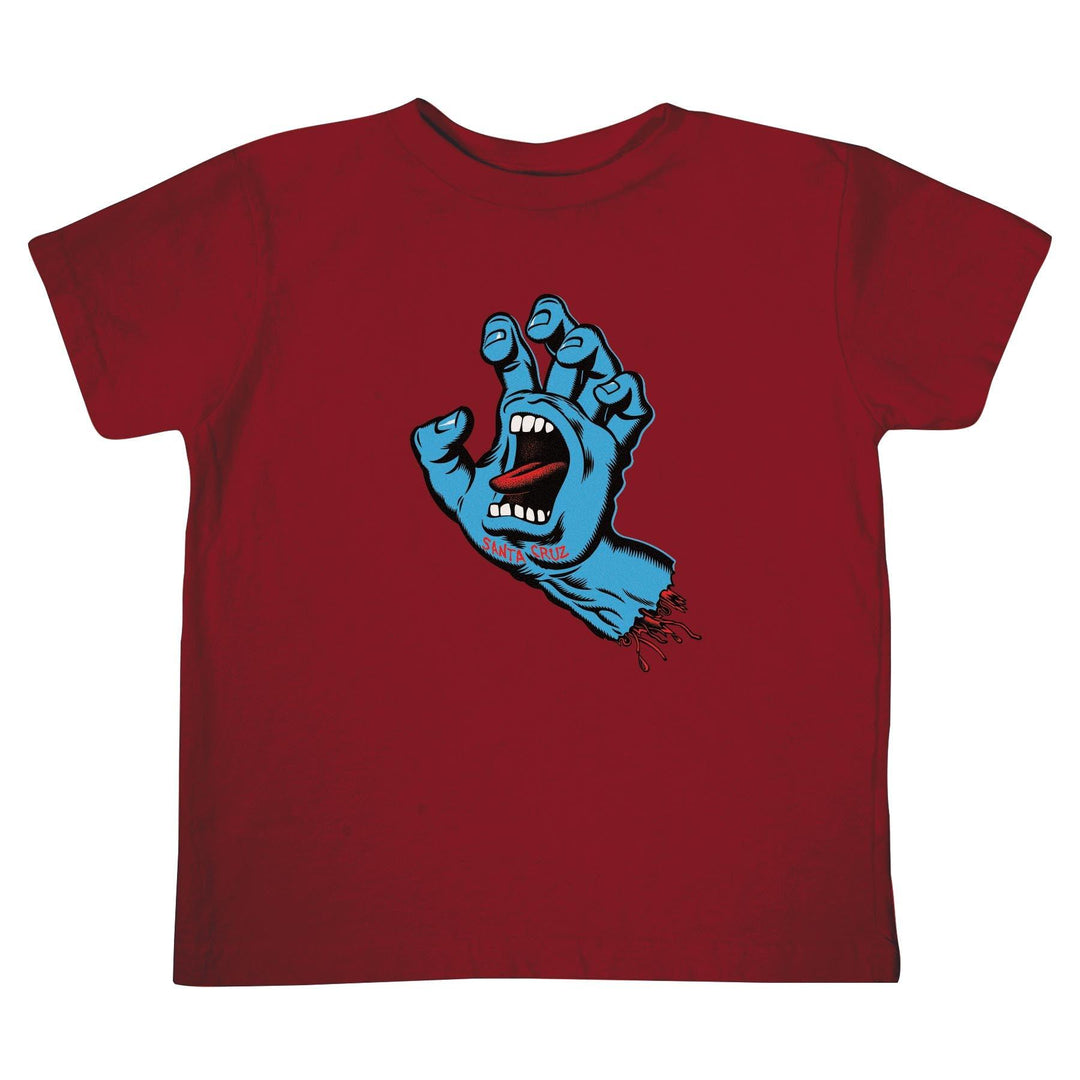 SANTA CRUZ Toddler Screaming Hand Front Tee Garnet - Impact Skate