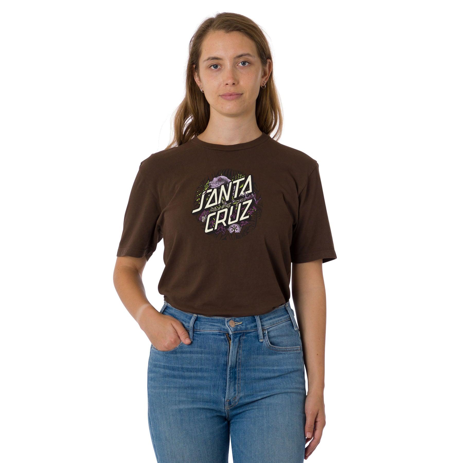 SANTA CRUZ Women's Asp Flores Dot Tee Chocolate - Impact Skate