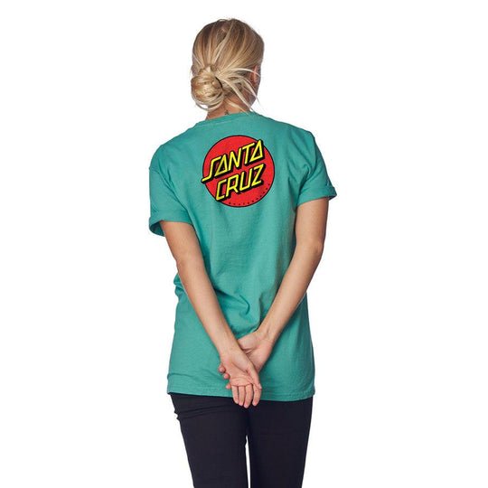 SANTA CRUZ Women's Classic Dot Tee Spanish Moss - Impact Skate